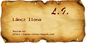 Láncz Ilona névjegykártya
