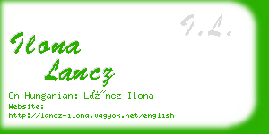 ilona lancz business card